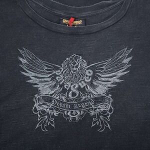 Parasuco Denim Legend Black Embroidered Crest Long‎ Sleeve Top – Y2K Design XL